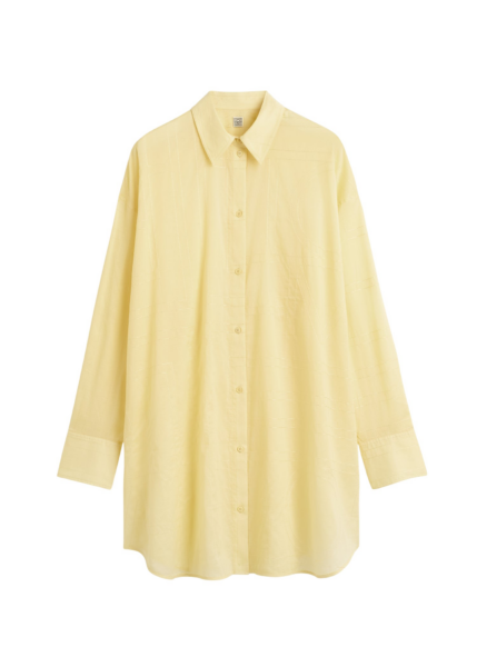 Totême Long Summer Shirt Buttercup - Tops - Scandinavian Minimalist Luxury at Luxury Shoes 