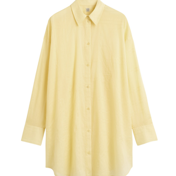 Totême Long Summer Shirt Buttercup - Tops - Scandinavian Minimalist Luxury at Luxury Shoes 