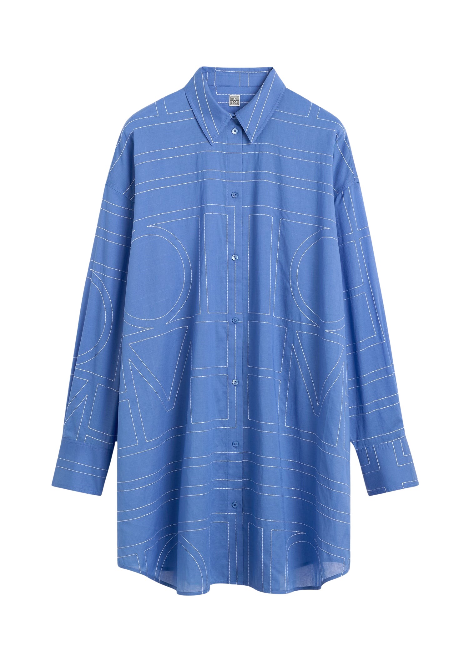 Toteme-Long-Summer-Shirt-Cobalt80338_nobg Totême Long Summer Shirt Cobalt - Tops - Scandinavian Minimalist Luxury at Luxury Shoes