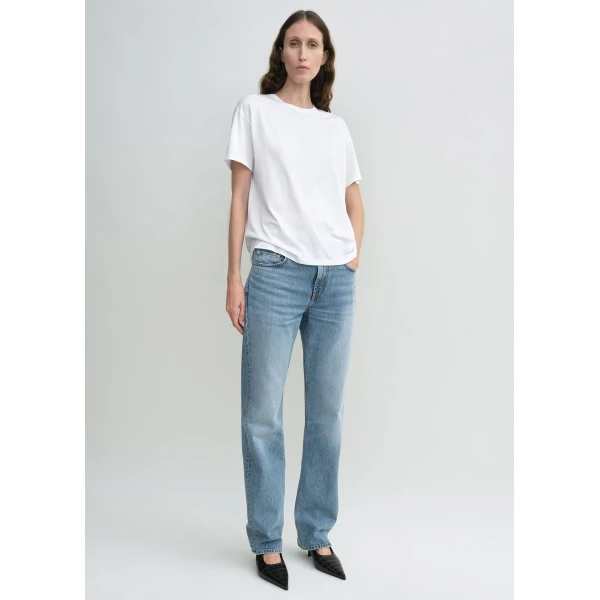 Totême Low Straight Denim True Vintage Blue - Pants - Scandinavian Minimalist Luxury at Luxury Shoes 