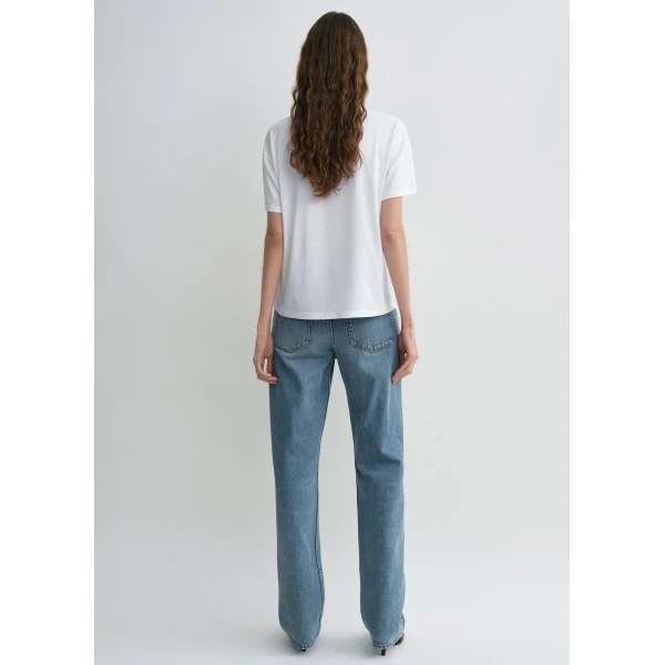 Totême Low Straight Denim True Vintage Blue - Pants - Scandinavian Minimalist Luxury at Luxury Shoes 