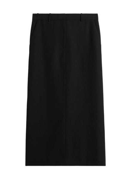 Totême Low-Waist Straight Skirt Black - Skirts - Scandinavian Minimalist Luxury at Luxury Shoes 