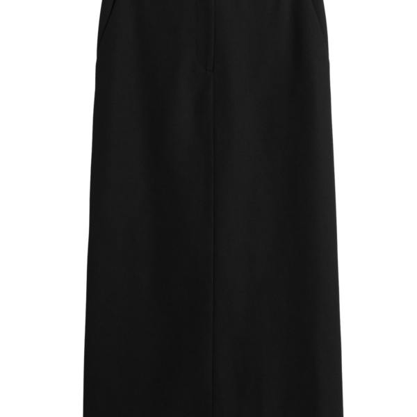 Totême Low-Waist Straight Skirt Black - Skirts - Scandinavian Minimalist Luxury at Luxury Shoes 