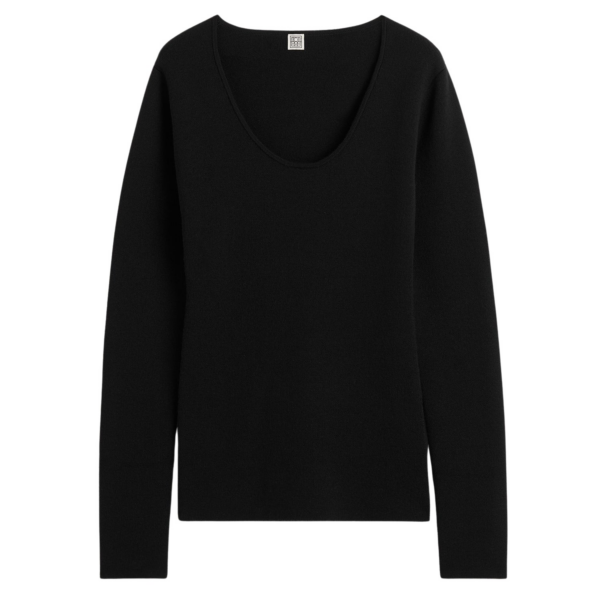Toteme Merino Knit Top Black