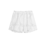 Totême Monogram Cotton PJ Shorts White/Black - Loungewear - Scandinavian Minimalist Luxury at Luxury Shoes 