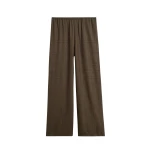 Toteme Monogram Flannel PJ Bottoms Dark Brown