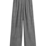 Totême Monogram Flannel PJ Bottoms Smoke Melange - Loungewear - Scandinavian Minimalist Luxury at Luxury Shoes 