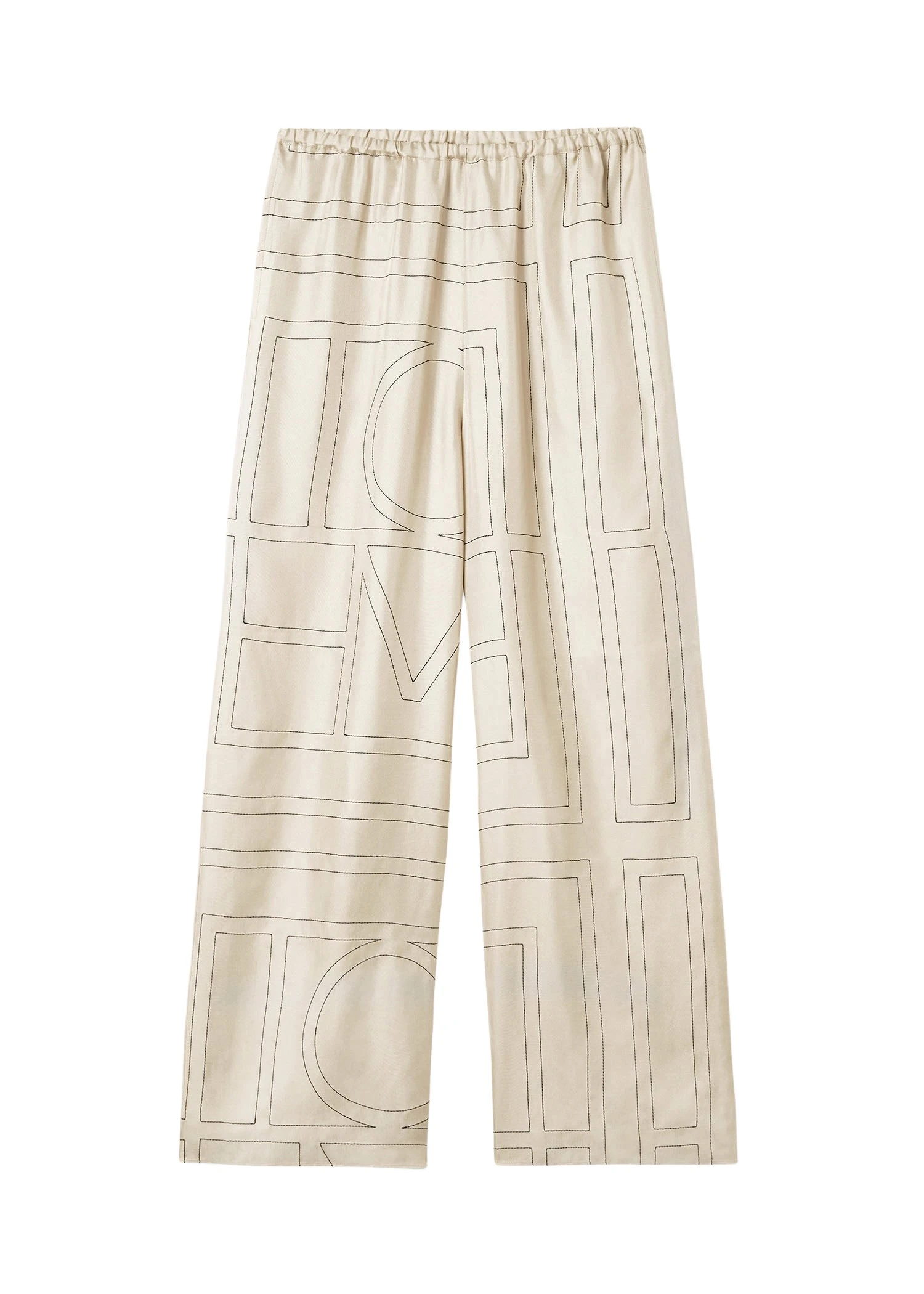Toteme-Monogram-Silk-PJ-Bottoms-Ivory22745_nobg Totême Monogram Silk PJ Bottoms Ivory - Loungewear - Scandinavian Minimalist Luxury at Luxury Shoes
