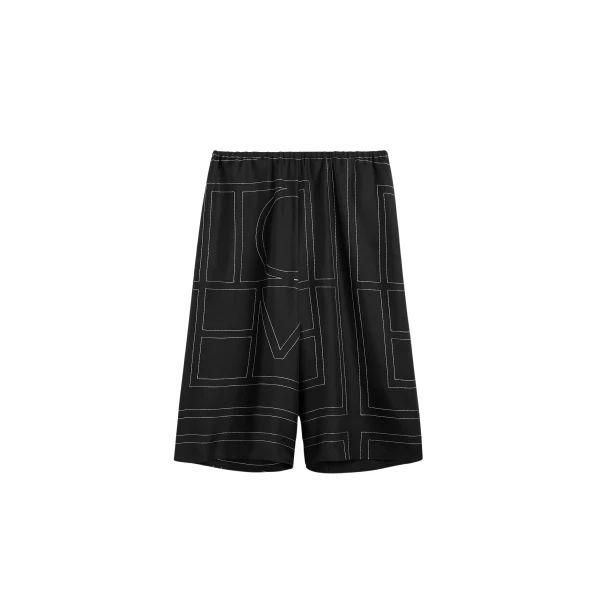 Monogram Silk PJ Culottes Black