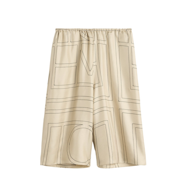 Toteme Monogram Silk PJ Culottes Ivory