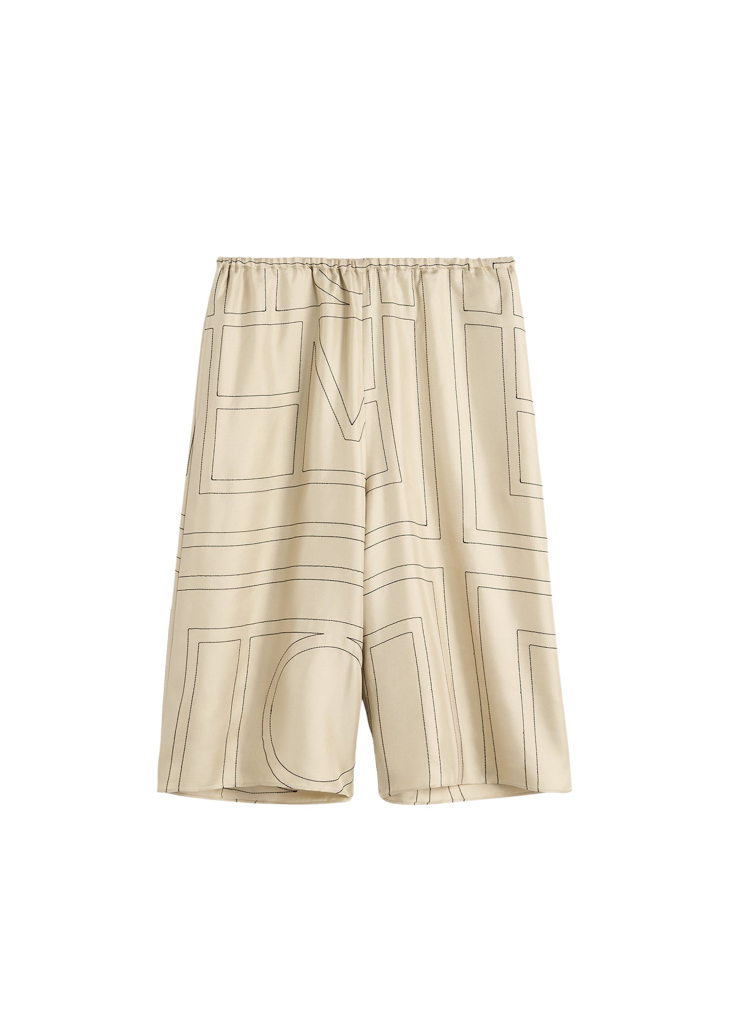 Toteme-Monogram-Silk-PJ-Culottes-Ivory42979_nobg Totême Monogram Silk PJ Culottes Ivory - Loungewear - Scandinavian Minimalist Luxury at Luxury Shoes