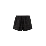 Totême Monogram Silk PJ Shorts Black - Loungewear - Scandinavian Minimalist Luxury at Luxury Shoes 