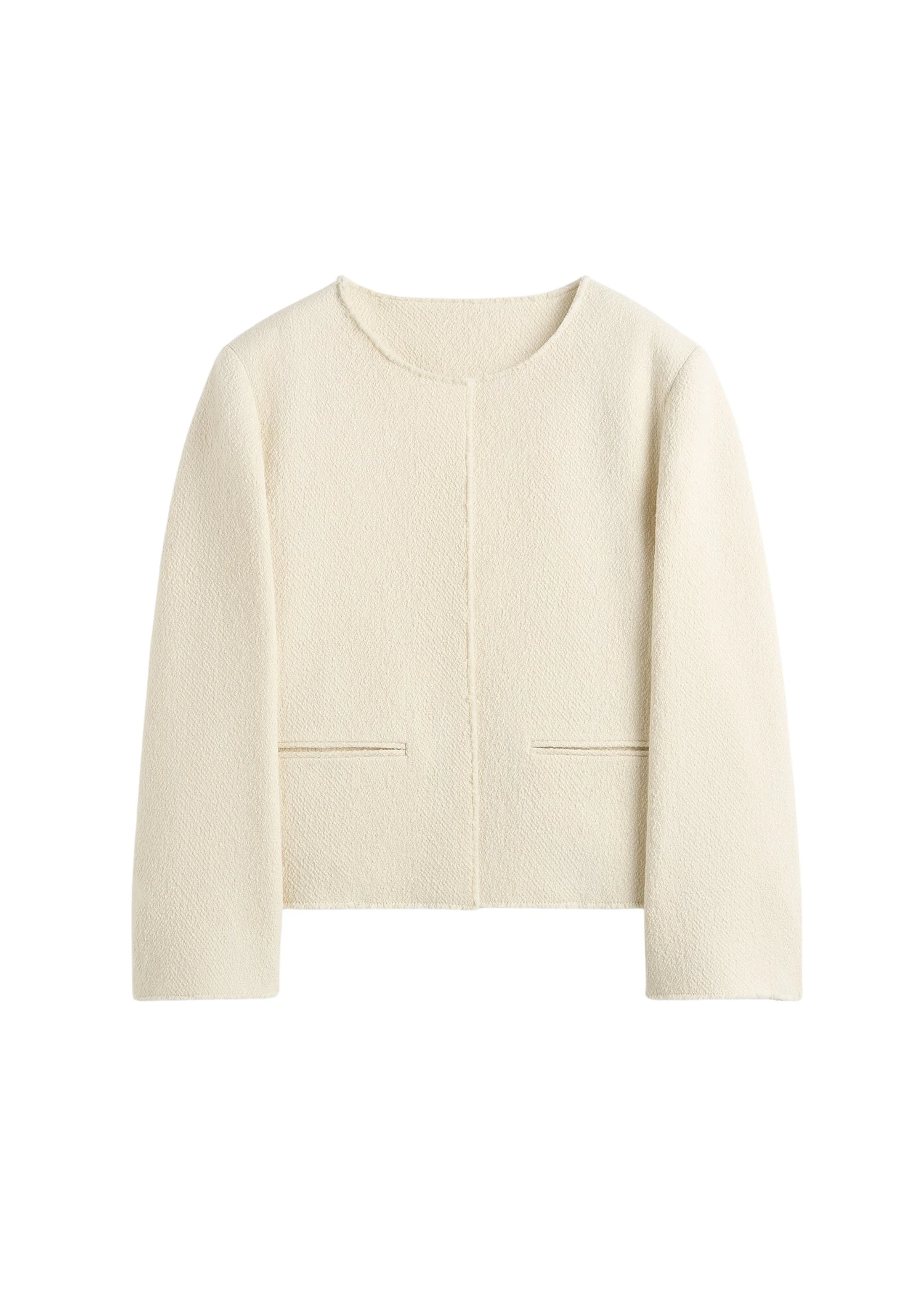Toteme-Open-Front-Boucle-Blazer-Ecru98329_nobg Toteme Open-Front Bouclé Blazer Ecru