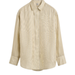 Toteme-Oversized-Striped-Shirt-BeigeBrown93338_nobg Totême Oversized Striped Shirt Beige/Brown - Tops - Scandinavian Minimalist Luxury at Luxury Shoes