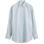 Toteme-Oversized-Striped-Shirt-IceWhite18701_nobg Totême Oversized Striped Shirt Ice/White - Tops - Scandinavian Minimalist Luxury at Luxury Shoes
