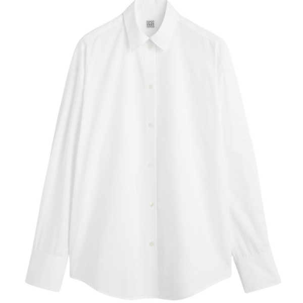 Toteme Oversized Striped Shirt White
