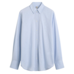 Totême Oversized Summer Shirt Sky - Tops - Scandinavian Minimalist Luxury at Luxury Shoes 