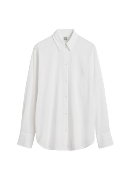 Totême Oversized Summer Shirt White - Tops - Scandinavian Minimalist Luxury at Luxury Shoes 