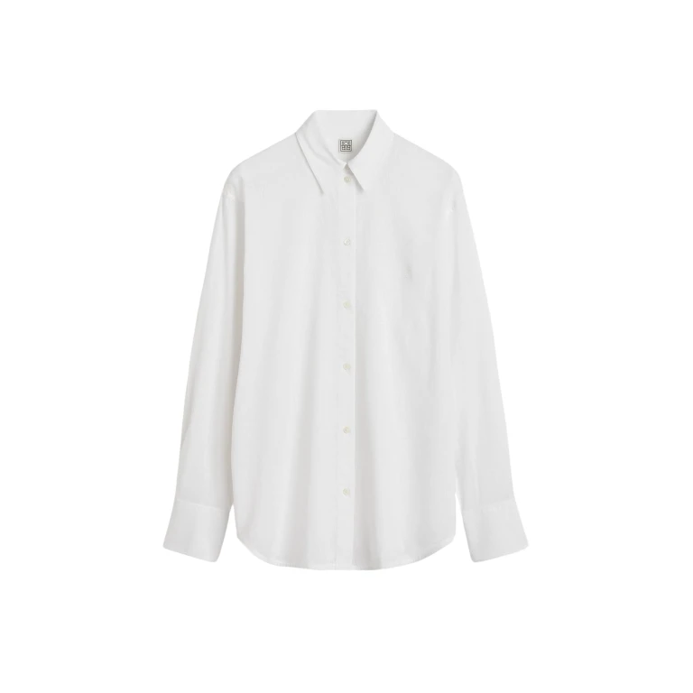 Totême Oversized Summer Shirt White - Tops - Scandinavian Minimalist Luxury at Luxury Shoes 