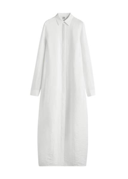 Totême Parachute Shirtdress White - Dresses - Scandinavian Minimalist Luxury at Luxury Shoes 