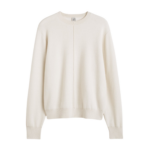 Totême Pintucked Sweater Ecru - Knitwear - Scandinavian Minimalist Luxury at Luxury Shoes 