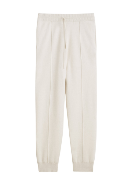 Totême Pintucked Sweatpants Ecru - Pants - Scandinavian Minimalist Luxury at Luxury Shoes 