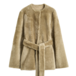 Totême Plush Shearling Jacket Rye - Jackets - Scandinavian Minimalist Luxury at Luxury Shoes 