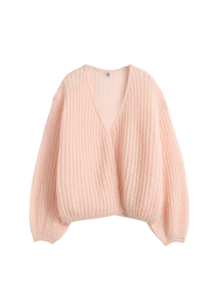 Totême Puffed Cardigan Bloom - Knitwear - Scandinavian Minimalist Luxury at Luxury Shoes 