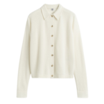 Totême Raglan-Sleeve Cashmere Cardigan White - Knitwear - Scandinavian Minimalist Luxury at Luxury Shoes 