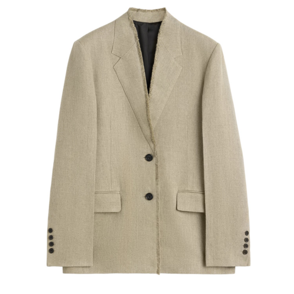 Toteme Raw Lapel Jacket Beige