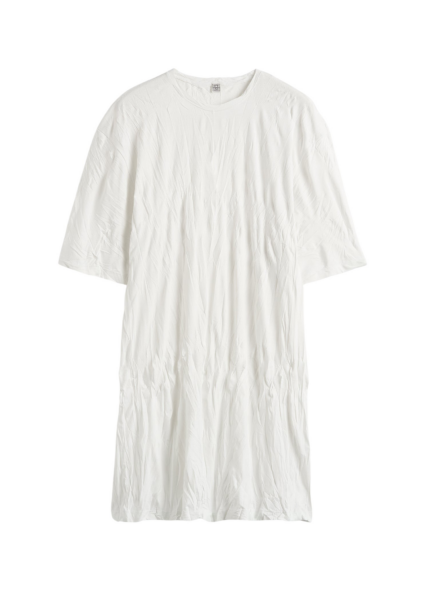 Totême Relaxed Tee Dress Off-White - Dresses - Scandinavian Minimalist Luxury at Luxury Shoes 