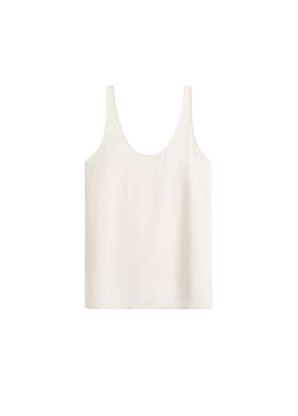 Totême Sablé Tank Macadamia - Tops - Scandinavian Minimalist Luxury at Luxury Shoes 