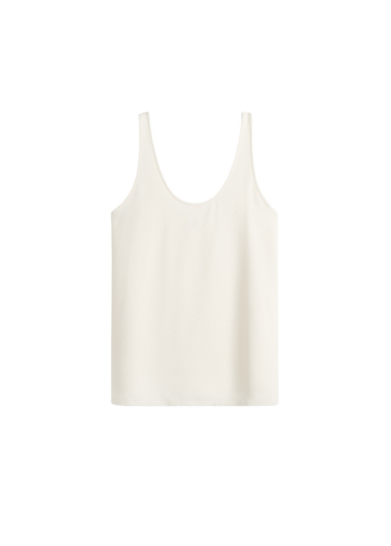 Totême Sablé Tank Macadamia - Tops - Scandinavian Minimalist Luxury at Luxury Shoes 