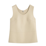 Toteme-Scoop-Neck-Leather-Top-Sand47254_nobg Totême Scoop-Neck Leather Top Sand - Tops - Scandinavian Minimalist Luxury at Luxury Shoes