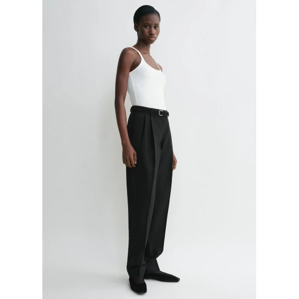 Totême Scoop Neck Rib Tank White - Tops - Scandinavian Minimalist Luxury at Luxury Shoes 