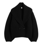 Toteme-Shawl-Lapel-Cardigan-Black84481_nobg Totême Shawl-Lapel Cardigan Black - Knitwear - Scandinavian Minimalist Luxury at Luxury Shoes