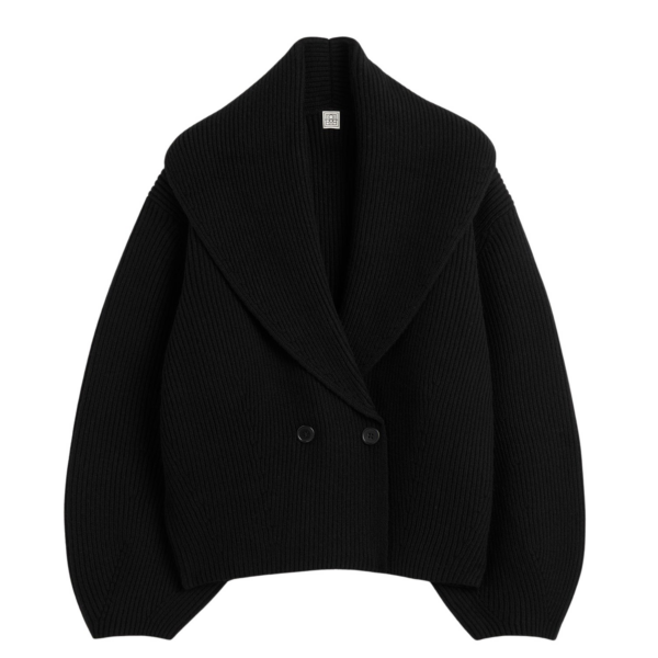 Toteme Shawl-Lapel Cardigan Black