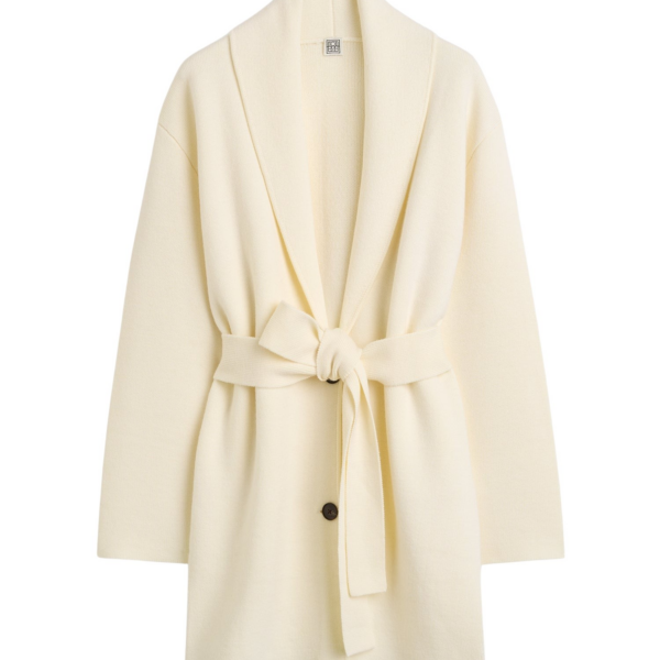 Toteme Shawl-Lapel Robe Ecru