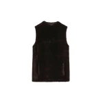 Totême Shearling-Front Top Espresso - Tops - Scandinavian Minimalist Luxury at Luxury Shoes 