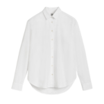 Totême Signature Cotton Shirt White - Tops - Scandinavian Minimalist Luxury at Luxury Shoes 