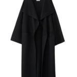 Totême Signature Wool Cashmere Coat Black - Coats - Scandinavian Minimalist Luxury at Luxury Shoes 