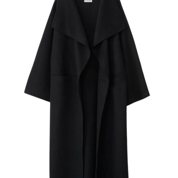 Toteme Signature Wool Cashmere Coat Black