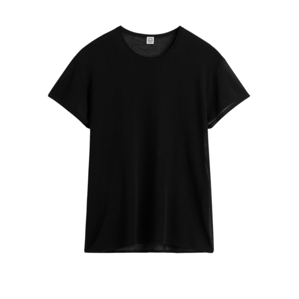 Toteme Silk Tee Black Top