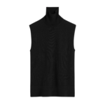 Totême Sleeveless Fine Turtleneck Black - Knitwear - Scandinavian Minimalist Luxury at Luxury Shoes 