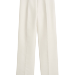 Totême Slim Evening Trousers Ecru - Pants - Scandinavian Minimalist Luxury at Luxury Shoes 