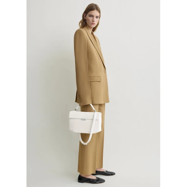 Totême Slim Tailored Blazer Beige - Jackets - Scandinavian Minimalist Luxury at Luxury Shoes 