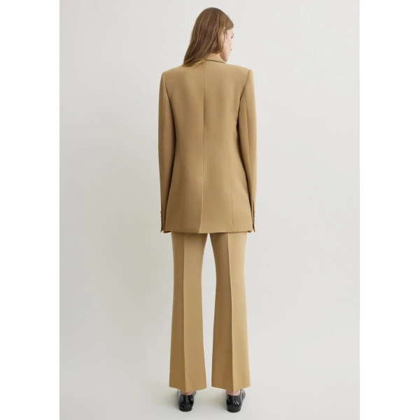 Totême Slim Tailored Blazer Beige - Jackets - Scandinavian Minimalist Luxury at Luxury Shoes 