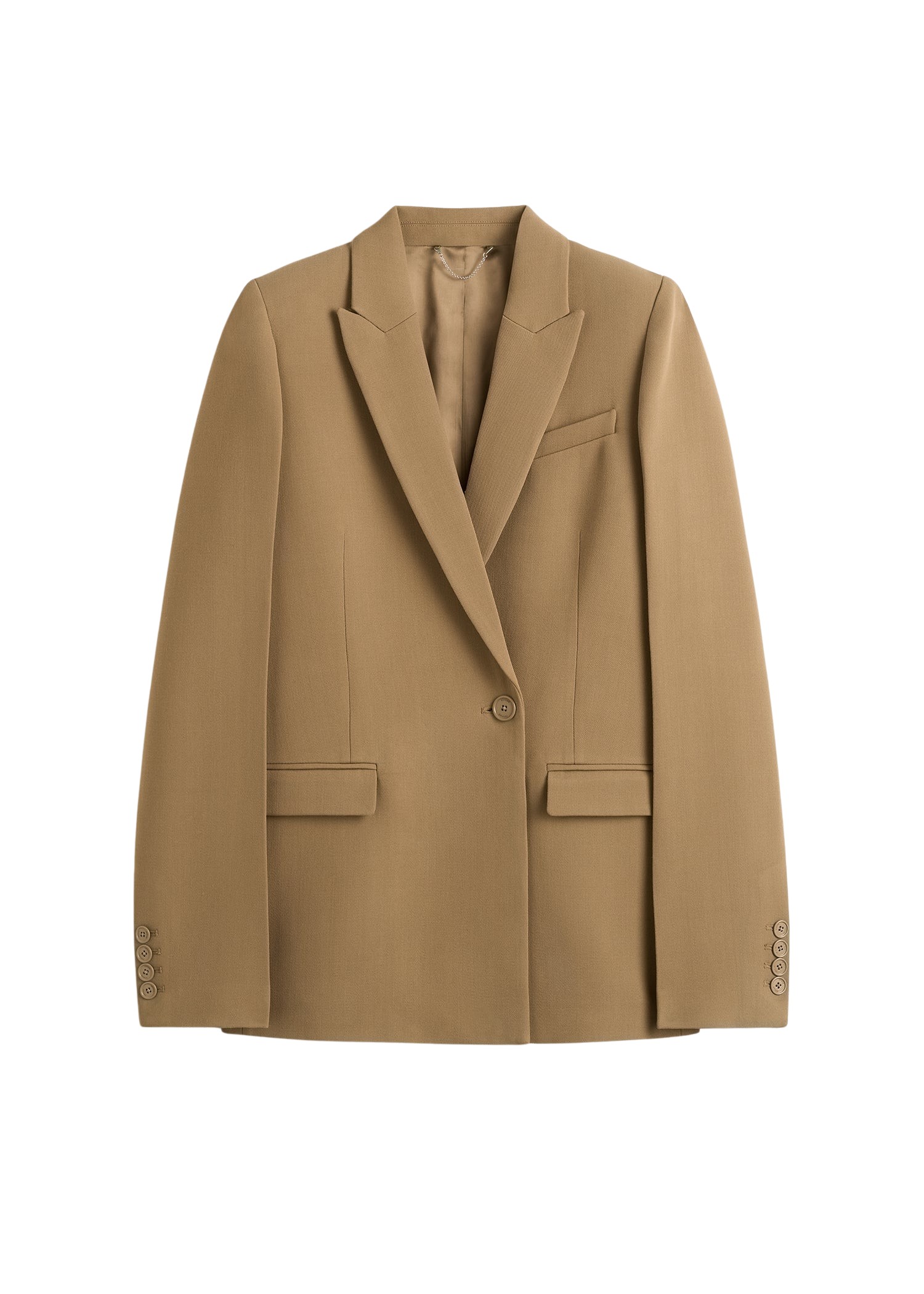 Toteme-Slim-Tailored-Blazer-Beige68298_nobg Totême Slim Tailored Blazer Beige - Jackets - Scandinavian Minimalist Luxury at Luxury Shoes