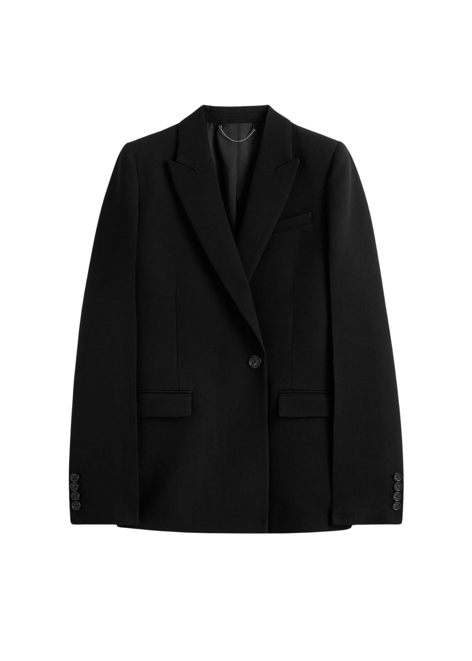 Toteme-Slim-Tailored-Blazer-Black30889_nobg Totême Slim Tailored Blazer Black - Jackets - Scandinavian Minimalist Luxury at Luxury Shoes