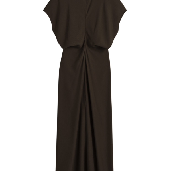 Totême Slouch Waist Dress Bark - Dresses - Scandinavian Minimalist Luxury at Luxury Shoes 